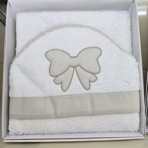 Accappatoio baby con fiocco