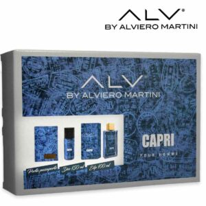 ALV capri edp 100 ml+deo 150 ml + porta passaporto pour homme